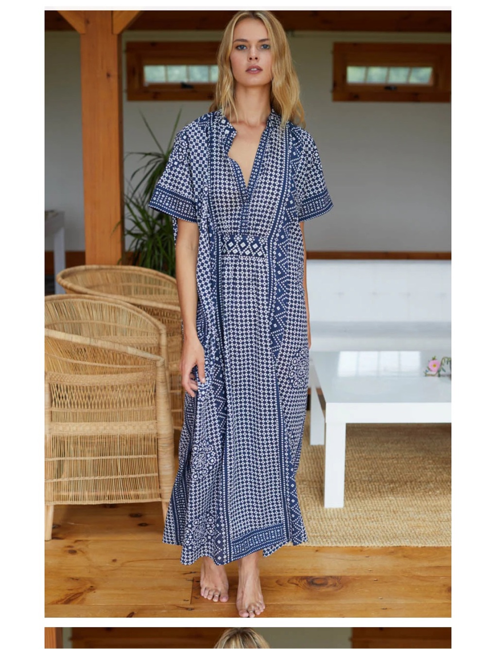 Emerson Fry India Collection Caftan - Ink Organic